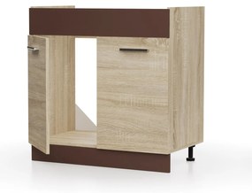 Alina Κάτω ντουλάπι Νεροχύτη 80x44,5x85cm Σονόμα-Μόκκα