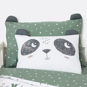Βρεφική μαξιλαροθήκη από βαμβάκι, Panda Mania