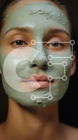 Intra Συλλεκτικό Ξύλινο Παζλ Plywood 4mm - Άτομο με μάσκα προσώπου με πράσινο πηλό Σε Ξύλινο Κουτί - Διαστάσεις Puzzle: 10x10 cm – 25 κομμάτια