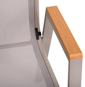Καρέκλα FL5050 Fylliana Textilene Μπέζ - Γκρί 61x56x90 εκ. 61x56x90 εκ.