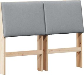 vidaXL Ταπετσαρισμένο κεφαλάρι Ανοιχτό γκρι 120 cm