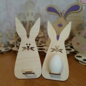 Intra απο ξύλο plywood 3mm-4mm πάχος – Πασχαλινό χαριτωμένο λαγουδάκι αυγό σταντ ξύλο 40x40 cm INTRAVECTRY-MY554420