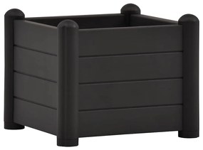 vidaXL Ζαρντινιέρα Υπερυψωμένη Ανθρακί 43 x 43 x 35 εκ. Πολυπροπυλένιο