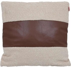 Μαξιλάρι Διακοσμητικό (Με Γέμιση) 373-223-885 45KD Beige-Brown 45Χ45 45x45cm Fabric,Artificial Leather