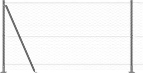 vidaXL Στύλος Περιφράξεων Γκρι 100 x 1,2 μ (50 mm πλέγμα)