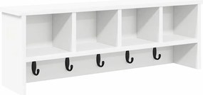 vidaXL Τοίχου Κρεμάστρα Λευκό 75 x 16 x 26 εκ Επεξεργασμένο ξύλο