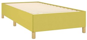 Κρεβάτι Boxspring με Στρώμα Πράσινο 100 x 200 εκ. Υφασμάτινο - Πράσινο