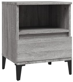 vidaXL Κομοδίνο Γκρι Sonoma 40x35x50 εκ.