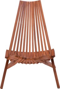 Πολυθρόνα Phoenox pakoworld πτυσσόμενη φυσικό teak ξύλο 101x63x80εκ