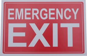 Πινακίδα PVC "EMERGENCY EXIT" 30x20cm