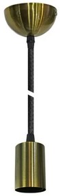 Ντουί Οροφής Ε27 με Ροζέτα Σχοινί 150εκ Lumen-21-270374-Ορείχαλκος 21-270374