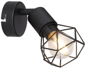 Σποτ Φωτιστικό Τοίχου 1xE14 Μαύρο Xara I 46-54802S-1 Globo Lighting 46-54802S-1