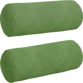 vidaXL Μαξιλάρια Στήριγμα 2 pcs Ανοιχτό Πράσινο Ø 15 x 40 εκ