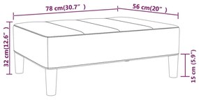 Υποπόδιο Μπλε 78 x 56 x 32 εκ. Υφασμάτινο - Μπλε