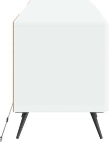 vidaXL Ντουλάπα LED Τηλεόρασης Λευκό Επεξεργασμένο Ξύλο