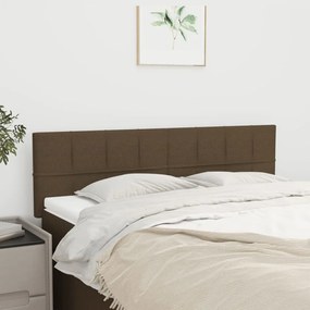 vidaXL Κεφαλάρια Σκ. Καφέ 144x5x78/88 εκ. Ύφασμα