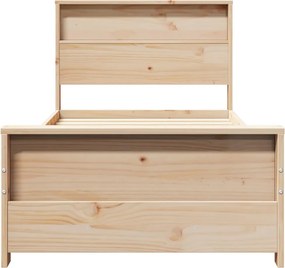 vidaXL Σκελετός Κρεβατιού Καφέ 75 x 190 cm Επεξεργασμένο ξύλο