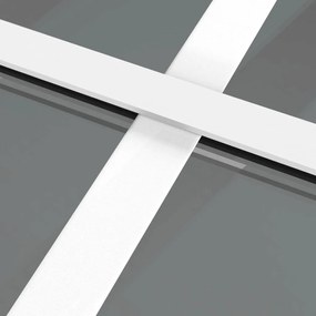 vidaXL Εσωτερική Πόρτα 93x201,5 εκ. Λευκό ESG Γυαλί και Αλουμίνιο