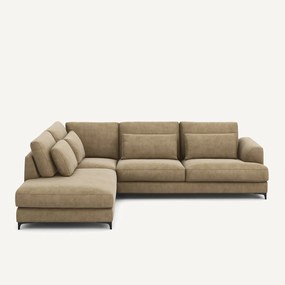 Γωνιακός καναπές αριστερός από βελούδο stonewashed, Marsile