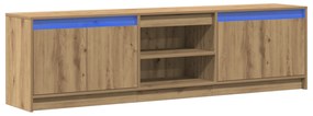 vidaXL Ντουλάπι TV Καφέ 182 x 34 x 50 εκ. Επεξεργασμένο ξύλο