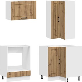 vidaXL Μονάδα κουζίνας LUCCA 8 pcs Artisan Δρυς Επεξεργασμένο Ξύλο