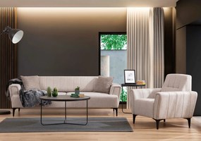 Τριθέσιος Καναπές Κρεβάτι Μπεζ HAMLET 230x95x77