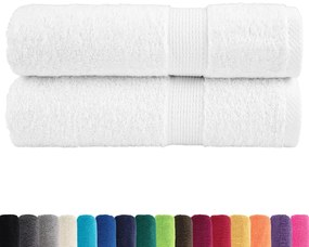Πετσέτες Μπάνιου Premium SOLUND 2 Τεμ Λευκές 100x150εκ 600γρ/μ² 137132