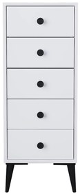 Συρταριέρα ArteLibre AMARI Λευκό Μοριοσανίδα 43x43x114cm