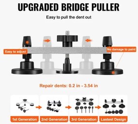 VEVOR Car Body Dent Puller Bridge Lifter Tool Paintless Hail Remover Repair Kit