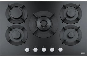 Franke Maris Free FHMF 755 4G DC C BK Μαύρος Κρύσταλλος Εστία Αερίου 80cm