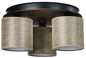 Arkolight Μοντέρνο Φωτιστικό Οροφής Τρίφωτο Φ40xY20cm Καφέ-Μόκα 2420-3/3