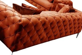 Καναπές Chesterfield 3θέσιος Como 237x90x70εκ - Orange