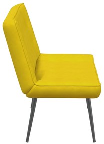 vidaXL Πάγκος Κίτρινο 110x74x84 εκ. Βελούδινος