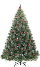 vidaXL Τεχνητό Χριστουγεννιάτικο Δέντρο Πράσινο 180 cm ΠΕ και PVC