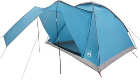 vidaXL Σκηνή Camping με στέγη Μπλε 4 ατόμων Πολυεστέρας και Χάλυβας