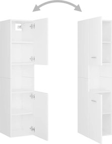 vidaXL Στήλη Μπάνιου Λευκή 30 x 30 x 130 εκ. από Επεξ. Ξύλο