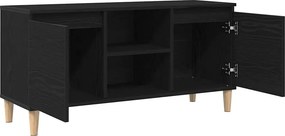 vidaXL Ντουλάπι TV 102 x 35 x 50 εκ. Μαύρη Οξυά Επεξεργασμένο Ξύλο