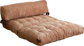 2-Seat Sofa-Bed Fold Kadife 2 - Camel Camel