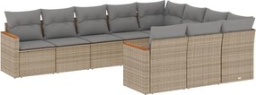vidaXL Patio Sofa Set 10-θέσια Μικτό μπεζ