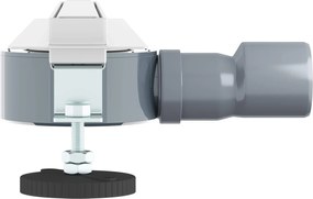 vidaXL 360° Νεροχύτης ντους με λεπτό μοντέλο Ασημί 50 cm