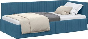 vidaXL Κρεβάτι Γωνίας Μπλε 100 x 200 cm Βελούδο