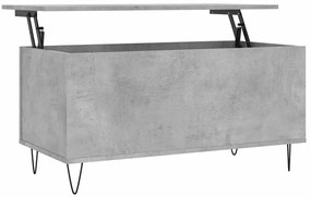vidaXL Τραπεζάκι Σαλονιού Γκρι Σκυροδ. 90x44,5x45 εκ. Επεξεργ. Ξύλο