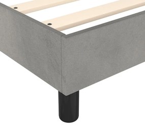 Πλαίσιο Κρεβατιού Boxspring Ανοιχτό Γκρι 120x200 εκ. Βελούδινο - Γκρι