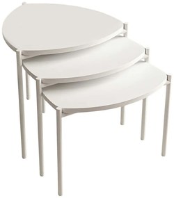 Ζιγκόν Lenny (Σετ 3Τμχ) 506MNR1222 45x45x45/40/35cm White