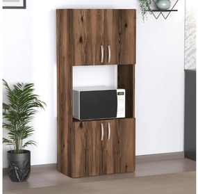 Ντουλάπα κουζίνας Armado Megapap καπνιστή καρυδιά 60x32x140εκ. GP041-0086,2-GP041-0086,2-Καφέ GP041-0086,2