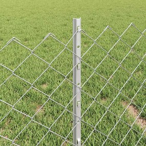 vidaXL Φράχτης αλυσίδας με στήλη 10 x 0,4 m Γαλβανισμένος Χάλυβας