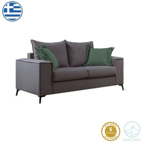 Intrahome Καναπές Verona 2θέσιος ανθρακί - μαξιλάρια κυπαρισσί 173x93x100εκ | SKU: INTRAPA-279111157