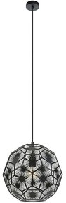 Φωτιστικό Οροφής Skoura 1 39618 Φ41x150cm 1xE27 60W Black Eglo Steel