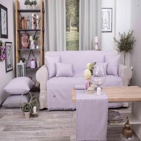 Διακοσμητική Μαξιλαροθήκη Galia 07 Lila Teoran 45X45 Cotton-Polyester
