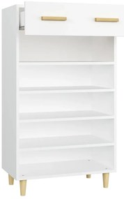 vidaXL Παπουτσοθήκη Λευκή 60 x 35 x 105 εκ. από Επεξεργασμένο Ξύλο